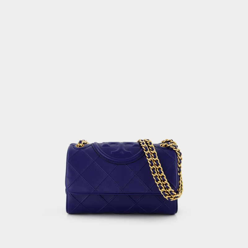 Fleming Soft Small Hobo Bag - Tory Burch -  Navy Day - Leather