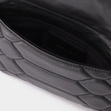 Tasche Rock Xl Mat Scale aus schwarzem Leder