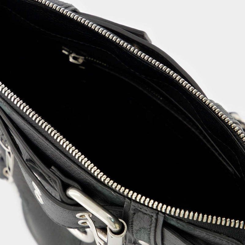 Tasche Emo XS aus schwarzem Leder
