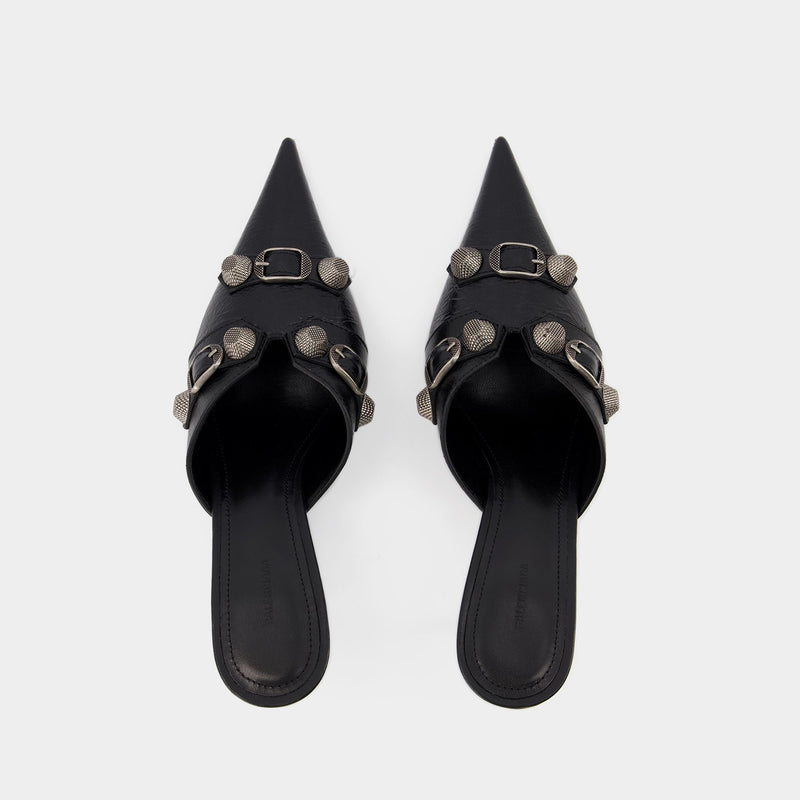 Cagole M70 Mules - Balenciaga -  Black - Leather