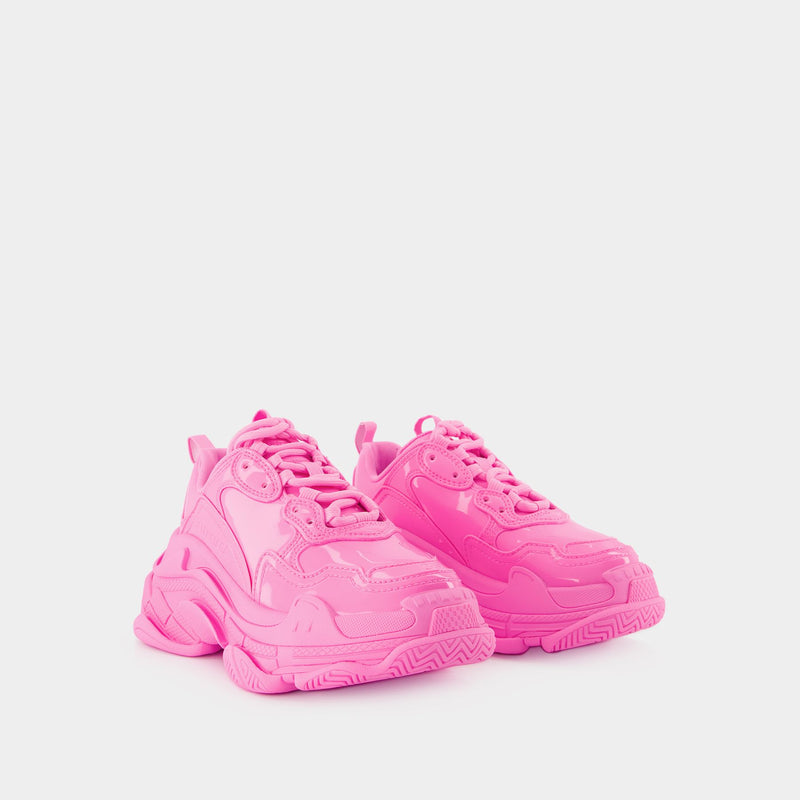 Triple S Rubber Sneakers - Balenciaga -  Pink - Vegan Leather