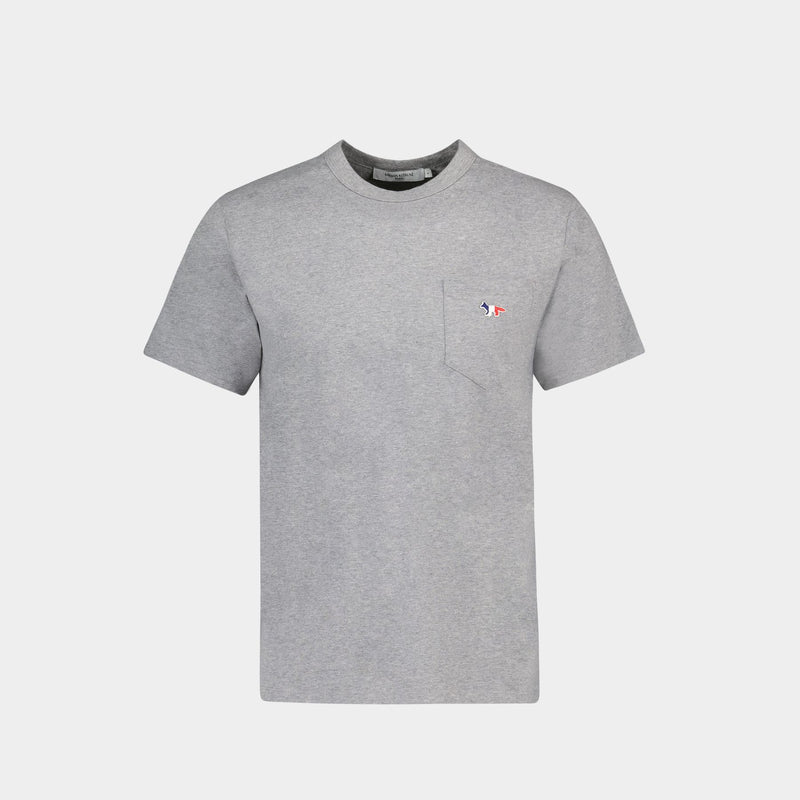 Fox T-Shirt aus grauer Baumwolle
