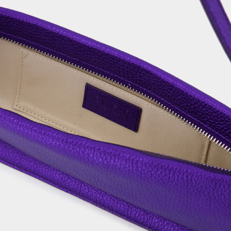 Tasche Dulce Long aus lila metallisiertem Leder