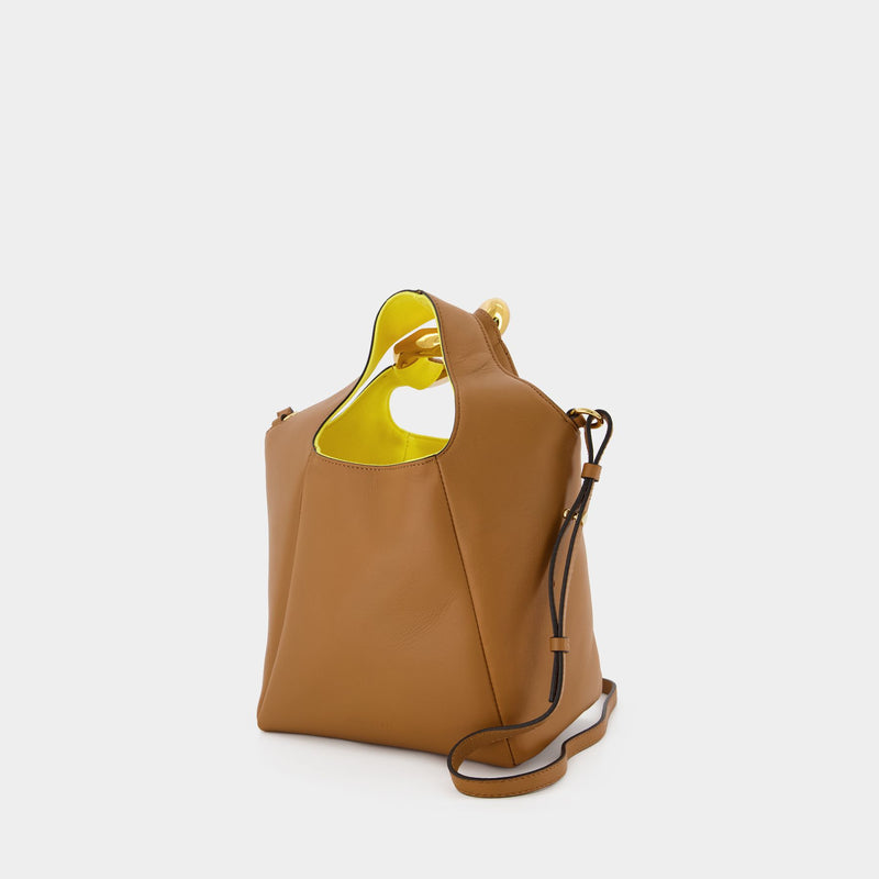 Chain Link Hobo Bag - J.W. Anderson - Pecan/Yellow - Leather