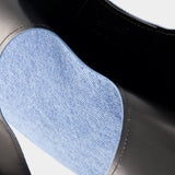 Mini Heart Cabas - Coperni - Canvas - Verwaschenes Blau