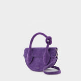 Tasche Pretzel aus Suede in violett