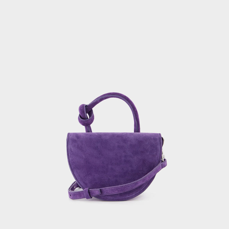 Tasche Pretzel aus Suede in violett