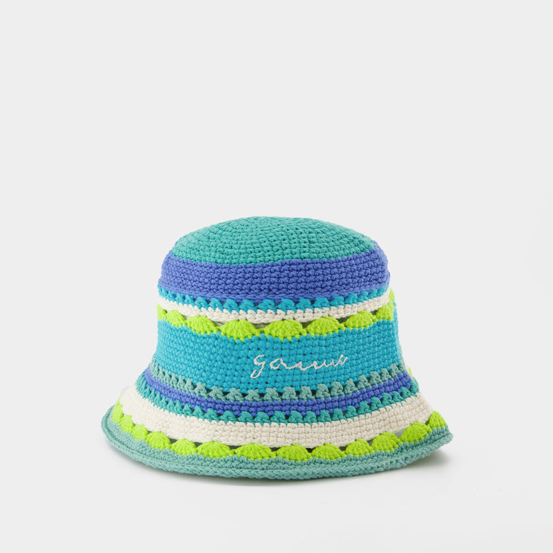 Crochet Hat - Ganni - Blue Curacao - Cotton