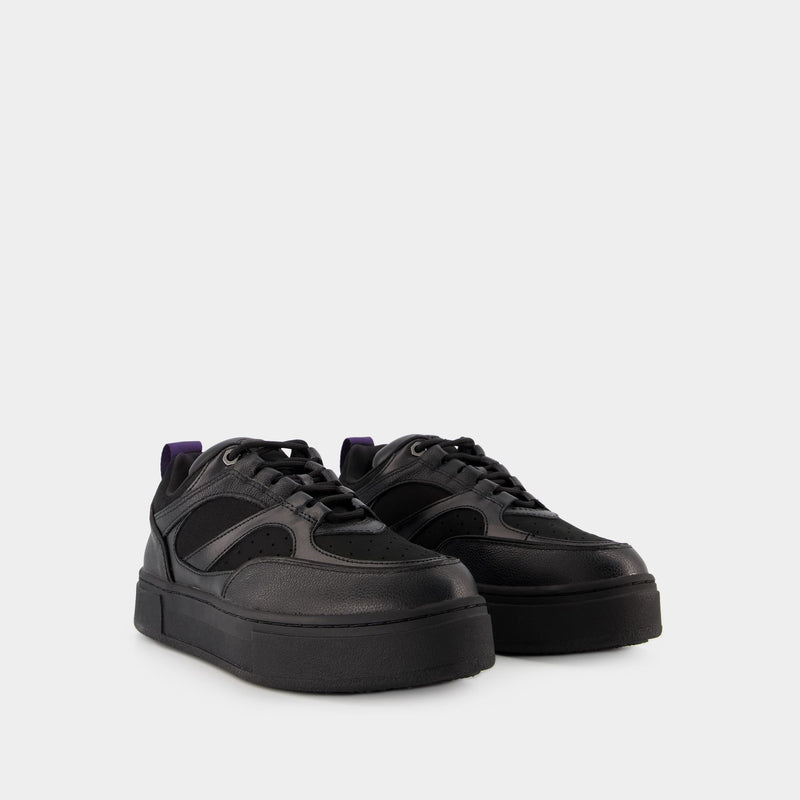 Sneakers Sidney aus schwarzem Leder