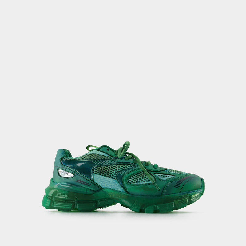 Sneakers Marathon Dip-Dye aus grünem Leder