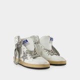 Sky Star Sneakers - Golden Goose - White/Grey - Rubber