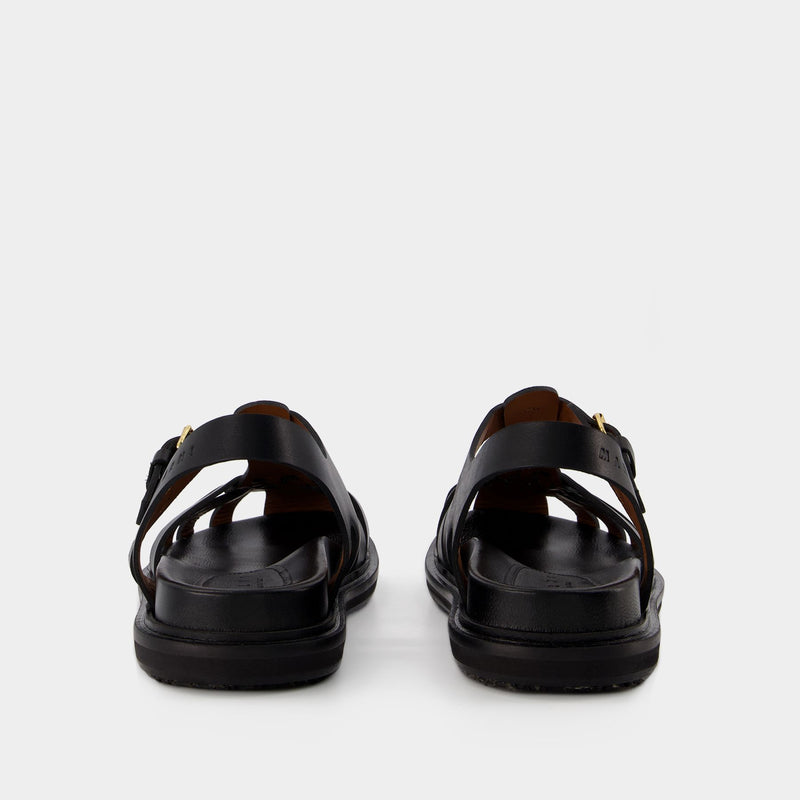 Fisherman Sandals - Marni - Black - Leather