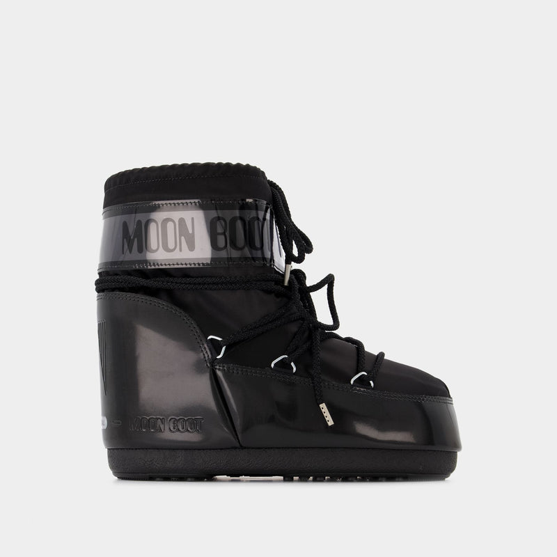 Moon Boot Icon Low Glance in schwarz