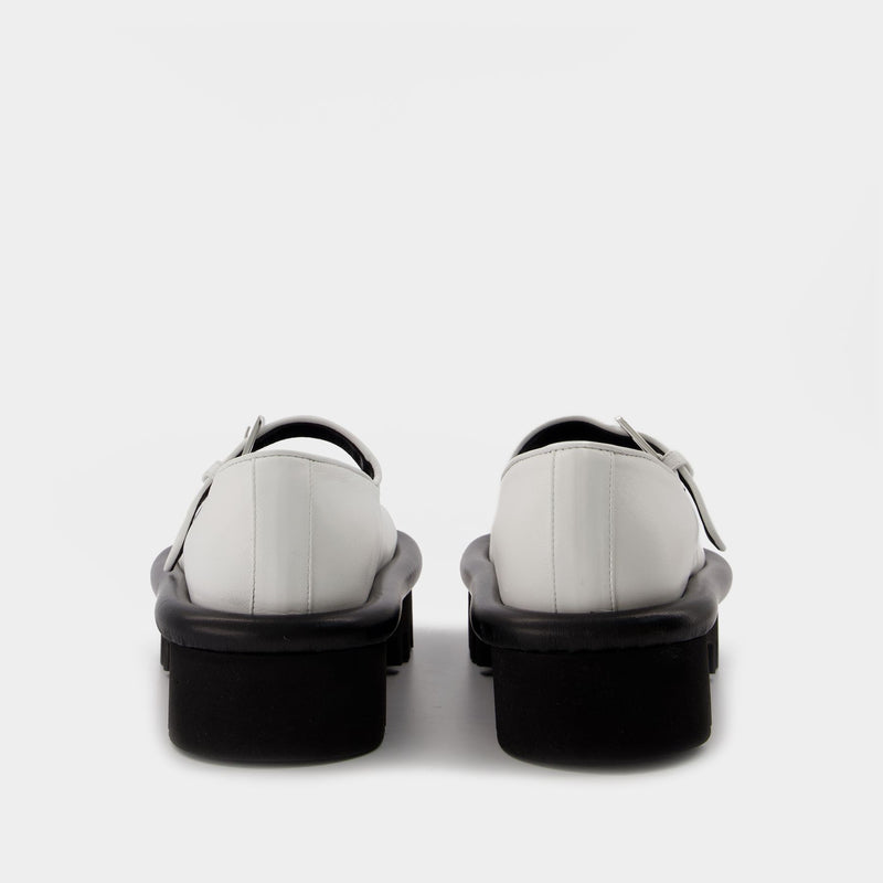 Schuhe Bumper Chunky aus weißem Leder