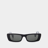 Sonnenbrille aus Azetat schwarz/grau