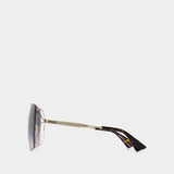 Sonnenbrille aus Métal goldfarbend/grau
