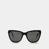 Sl 548 Slim Sunglasses - Saint Laurent  - Havana/Grey - Acetate