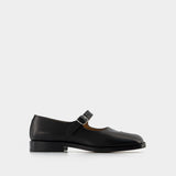 Court-Schuhe aus schwarzem Leder
