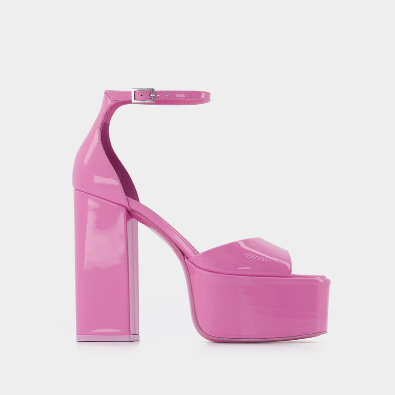 Tatiana Platform Sandals - Paris Texas - Flamingo - Leather