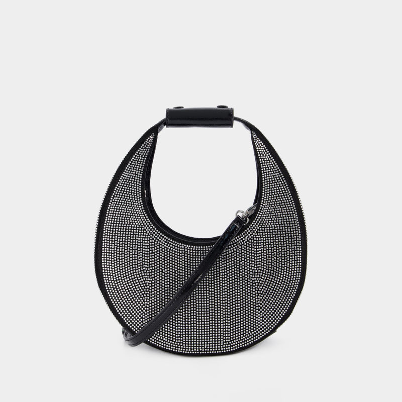Mini Moon Crystal  Handbag - Staud - Strass/Black - Leather