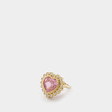 Ring N-Dia Heart 3 aus rosa/Gold versilbert