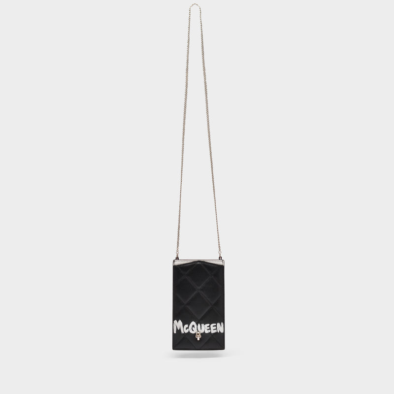 Phonecase aus schwarzem Leder