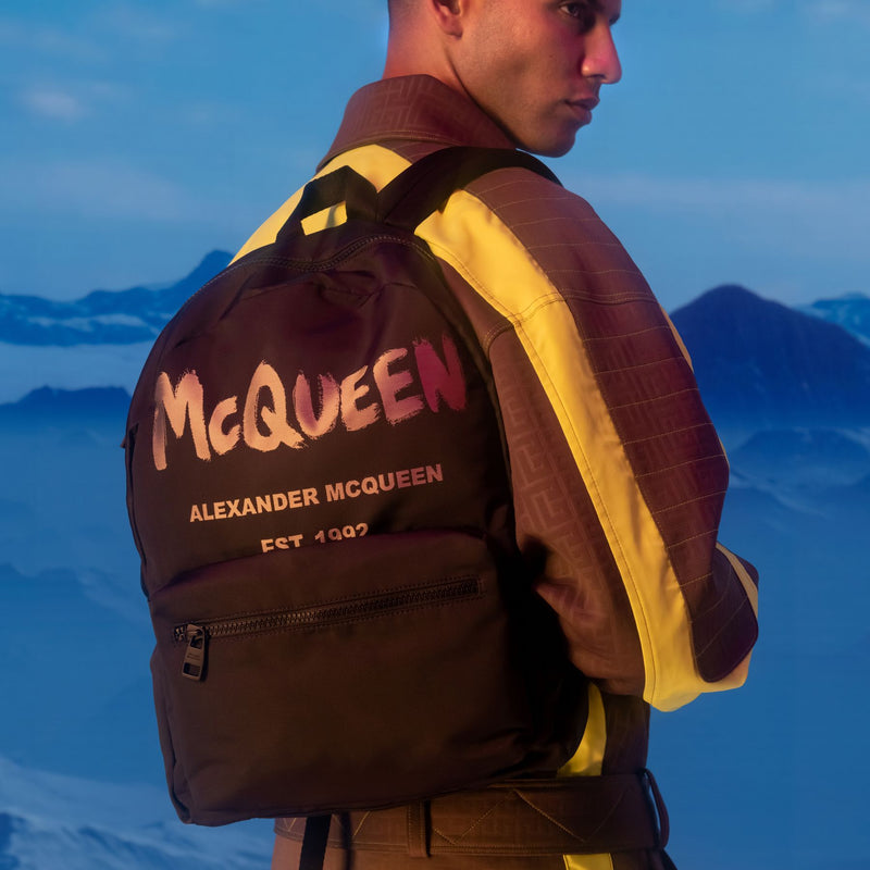 Metropolitan Backpack - Alexander Mcqueen -  Black/Off-White - Synthetic