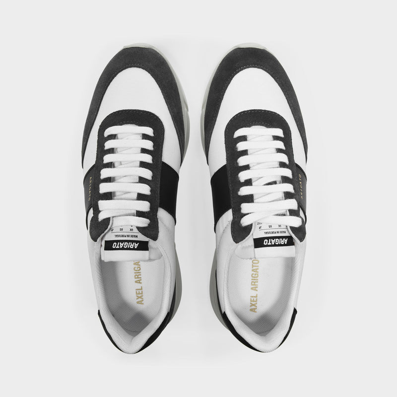 Sneakers Genesis Vintage Runner aus grauem und schwarzem Leder