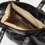 Tasche Zippy Pm aus schwarzem, geknitterten Leder