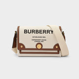 Ll Md Note Ll6 Hobo Bag - Burberry -  Natural/Tan - Cotton