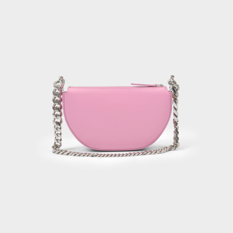 Tasche Reißverschluss Olympia Mini aus rosafarbenem Leder