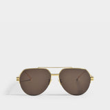 Sonnenbrille aus goldfarbenem Metall Bv1046S