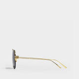 Sonnenbrille aus goldfarbenem Metall Bv1046S