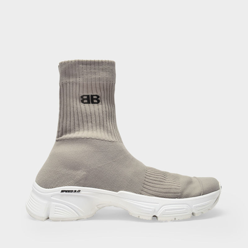 Sneaker Speed 3.0 aus weißem und grauem Strick