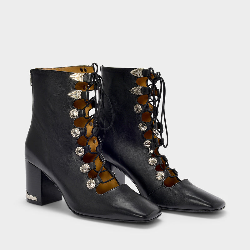 Aj1021 Ankle Boots - Toga Pulla - Black - Leather