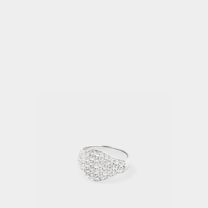 Ring Mini Oval Cocktail aus Silber