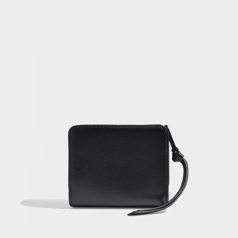 Mini Geldbörse Snapshot DTM Compact aus schwarzem Leder