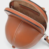 Tasche Midi Cap aus gegerbtem Leder braun