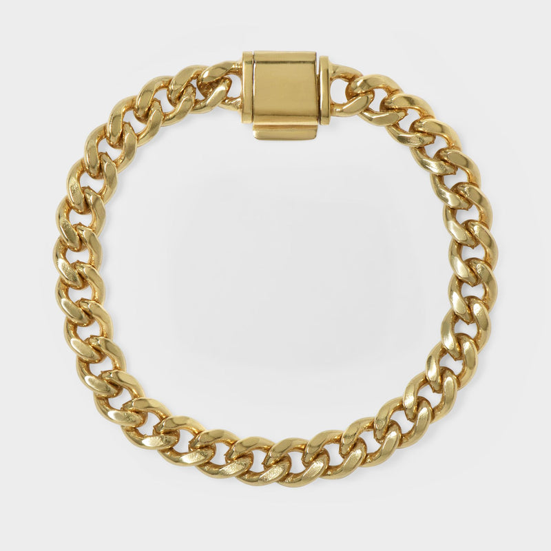 Bracelet Small Cuban Chain aus Silbergold Gold