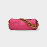 Mini-Cylinder-Bag in rosa Leder
