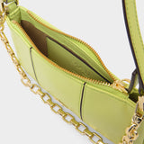 Mini-Pita-Tasche in grünem Leder