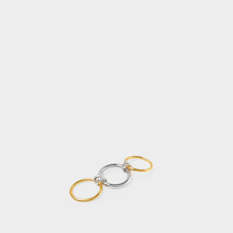 Ring Triple Circle R aus Silber Vergoldet