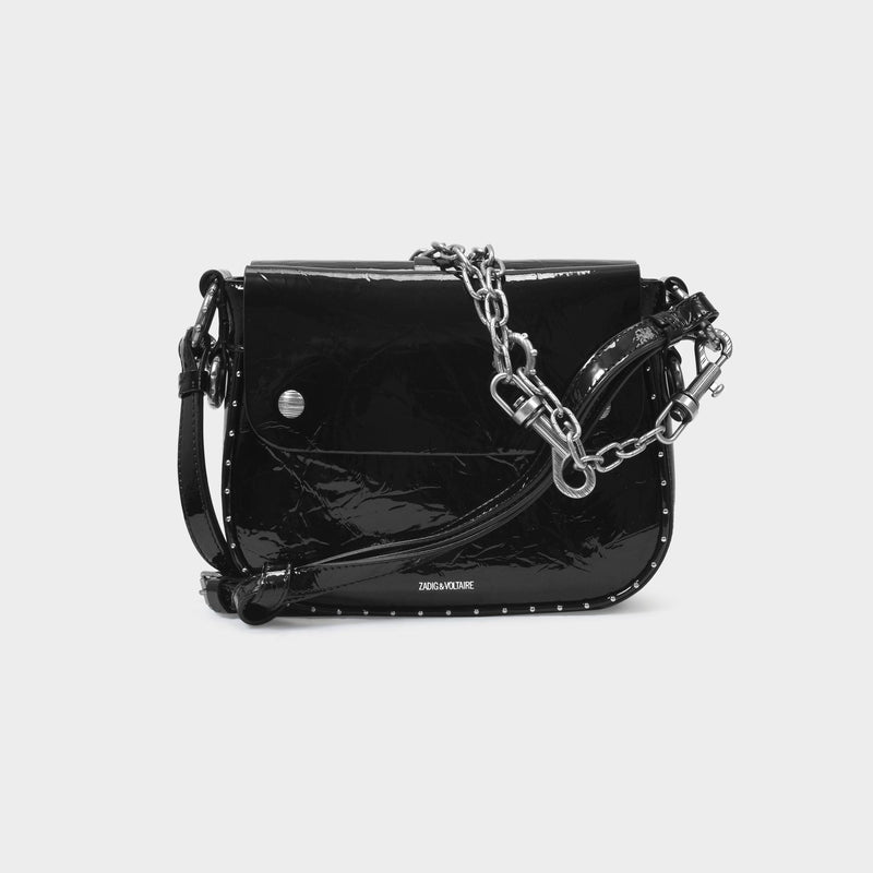 Kate Wrinkled Bag in Black Leather